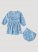 Little Girl's Long Sleeve Horse Print Dress in Blue