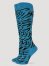 Women's Zebra Knee High Socks in Teal