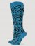 Women's Zebra Knee High Socks in Teal