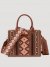 Southwestern Print Cross Body Canvas Mini Tote in Dark Brown