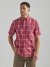 Wrangler RIGGS Workwear Plaid Work Shirt in Red Canna