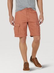 Men's Wrangler Authentics Stretch Cargo Short in Copper Brown