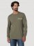 Men's Long Sleeve Rope Arm Logo Graphic T-Shirt in Burnt Olive Heather