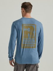 Wrangler RIGGS Workwear Relaxed Back Long Sleeve Graphic T-Shirt in Bering Sea