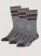 Men's Wool Stripe Work Socks (3-pack) in Burgundy