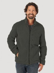 Men's Wrangler Zip Front Multi Pocket Sherpa Jacket in Deep Depth