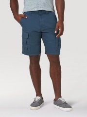 Men's Wrangler Authentics Stretch Cargo Short in Midnight Blue