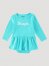 Baby Girl's Long Sleeve Logo Skirted Bodysuit in Ceramic