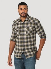 Men's Cloud Flannel Free To Stretch Shirt in Capulet Olive