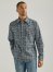 Men's Rock 47 by Wrangler Vintage Embroidered Yoke Print Western Snap Shirt in Chalked Black