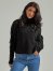 Women's Wrangler Retro Fringe Sleeve Turtleneck Sweater in Black