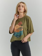 ATG By Wrangler Women's Crop Tee in Capulet Olive