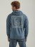 Men's Wrangler Back Graphic Logo Full Zip Hoodie in Midnight Navy Heather