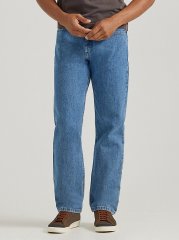 Wrangler Five Star Premium Denim Relaxed Fit Jean in Stone Bleach