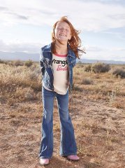 Wrangler x Barbie Girl's Flare Jean in Wrangler Blue