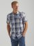 ATG By Wrangler Men's Asymmetrical Zip Pocket Plaid Shirt in Mist