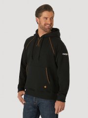 Wrangler FR Flame Resistant Long Sleeve Pullover Hoodie in Black