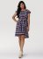 Women's Wrangler Retro Americana Tiered Dress in Blue Plaid