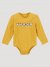 Baby Girl's Long Sleeve Floral Logo Bodysuit in Golden