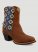 Women's Geo Panel Western Bootie In Clay/Blue