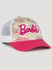 Wrangler x Barbie Girl's Illustrated Mesh Back Cap in Pink