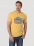 Wrangler Long Live Badge T-Shirt in Ochre Heather