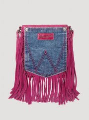 Women's Wrangler Pocket Fringe Cross Body in Hot Pink