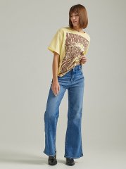 Women's Bonnie Loose Flare Jean in Smoke Sea