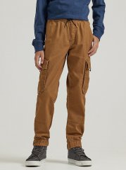 Boy's Loose Fit Cargo Jogger (Husky) in Dachshund Brown