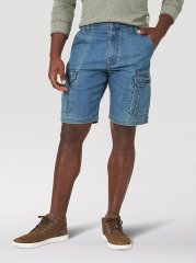 Men's Wrangler Authentics Stretch Cargo Short in Medium Tint