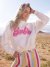 Wrangler x Barbie Relaxed Logo Sweatshirt in Worn White