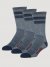 Men's Wool Stripe Work Socks (3-pack) in Navy