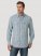 Men's Wrangler Performance Snap Long Sleeve Plaid Shirt in Teal Plaid