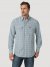 Men's Wrangler Performance Snap Long Sleeve Plaid Shirt in Teal Plaid