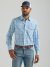 Men's 20X Competition Advanced Comfort Long Sleeve Two Pocket Western Snap Plaid Shirt in Baby Blue