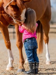 Baby Girl Western 5 Pocket Jean in Denim