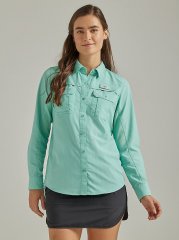 ATG By Wrangler Women's Angler Shirt in Ocean