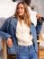 Women's Wrangler Sherpa Lined Denim Barn Jacket in Denim