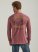 Men's Wrangler Long Sleeve Coyote Back Graphic T-Shirt in Burgundy Heather