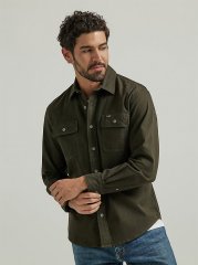 Men's Wrangler Epic Soft Stretch Twill Shirt in Rosin