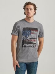 Men's Desert Flag Graphic T-Shirt in Graphite