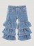 Little Girl's Tiered Flare Jean in Makenna