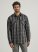 Men's Wrangler Heavyweight Plaid Sherpa Lined Shirt Jacket in Raven Grey