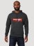 Men's Wrangler Camo Logo Hoodie in Caviar Heather