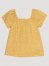 Girl's Square Neck Boot Print Peasant Top in Yellow Sunshine