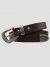 Women's Wrangler Scallop 3 Piece Buckle Belt in Brown