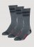 Men's Wool Stripe Work Socks (3-pack) in Black