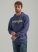 Men's Wrangler Multicolor Logo Pullover Hoodie in Denim Heather