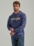 Men's Wrangler Multicolor Logo Pullover Hoodie in Denim Heather