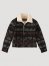 Boy's Wrangler Sherpa Lined Jacquard Print Jacket in Olive